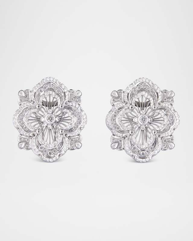 18K White Gold Opera Premium Earrings with Diamonds
